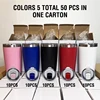 us warehouse mixed 5 colors 50 pcs