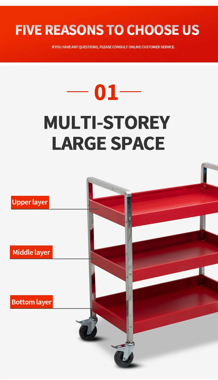 Tool 3 Tier Rolling Tool Cart Trolley supplier