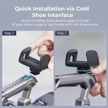 SMALLRIG Power Bank Holder with Cold Shoe Mount, Power Bank Clamp Mount, Adjustable Power Bank Clamp for Camera Rig and Phone product image