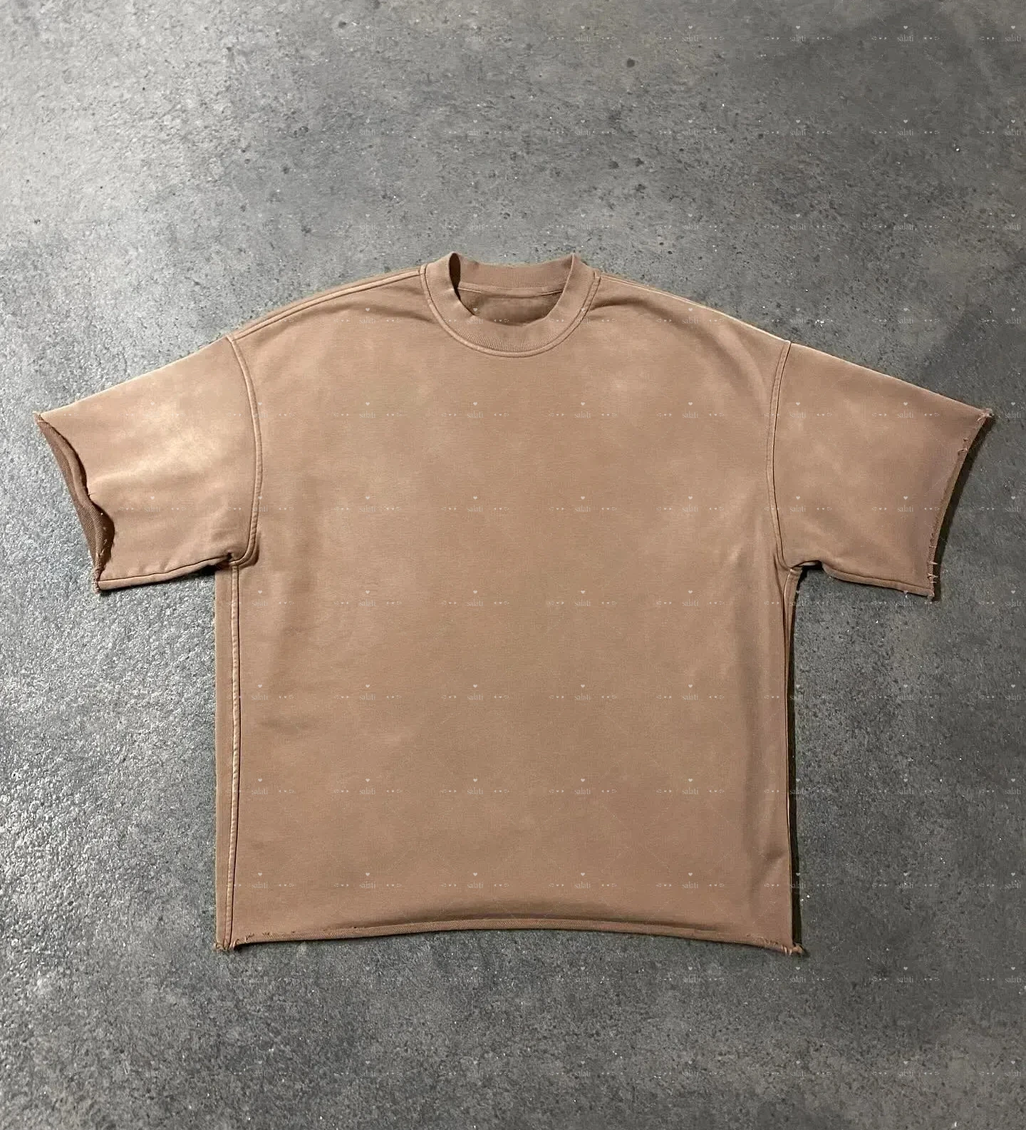 Salati Manufacturer Custom Tee Sun Faded Short Sleeve Blank T-shirt Boxy Oversized Distressed Vintage Acid Wash T Shirts for Men gallery 8