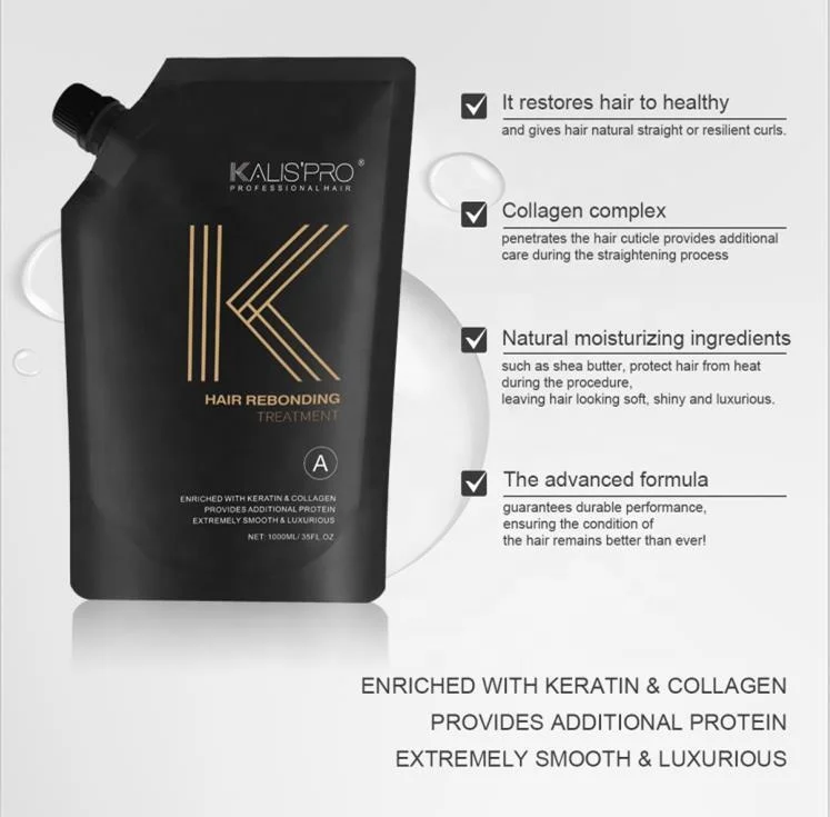 Hot Selling KALISPRO Permanent Rebonding Perming Lotion Organic Hair Straightening Cream for Salon