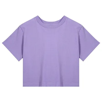 Boxy Cropped T Shirt Women - 210 G Cotton Oversized Knit