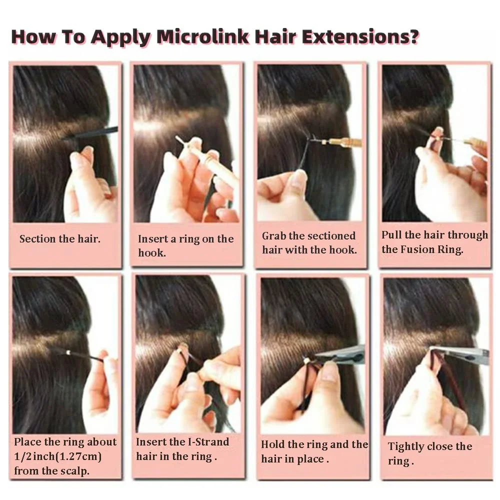 Extension per capelli umani Body Wave Micro Loop da 16-26 pollici per donne_voghion.com