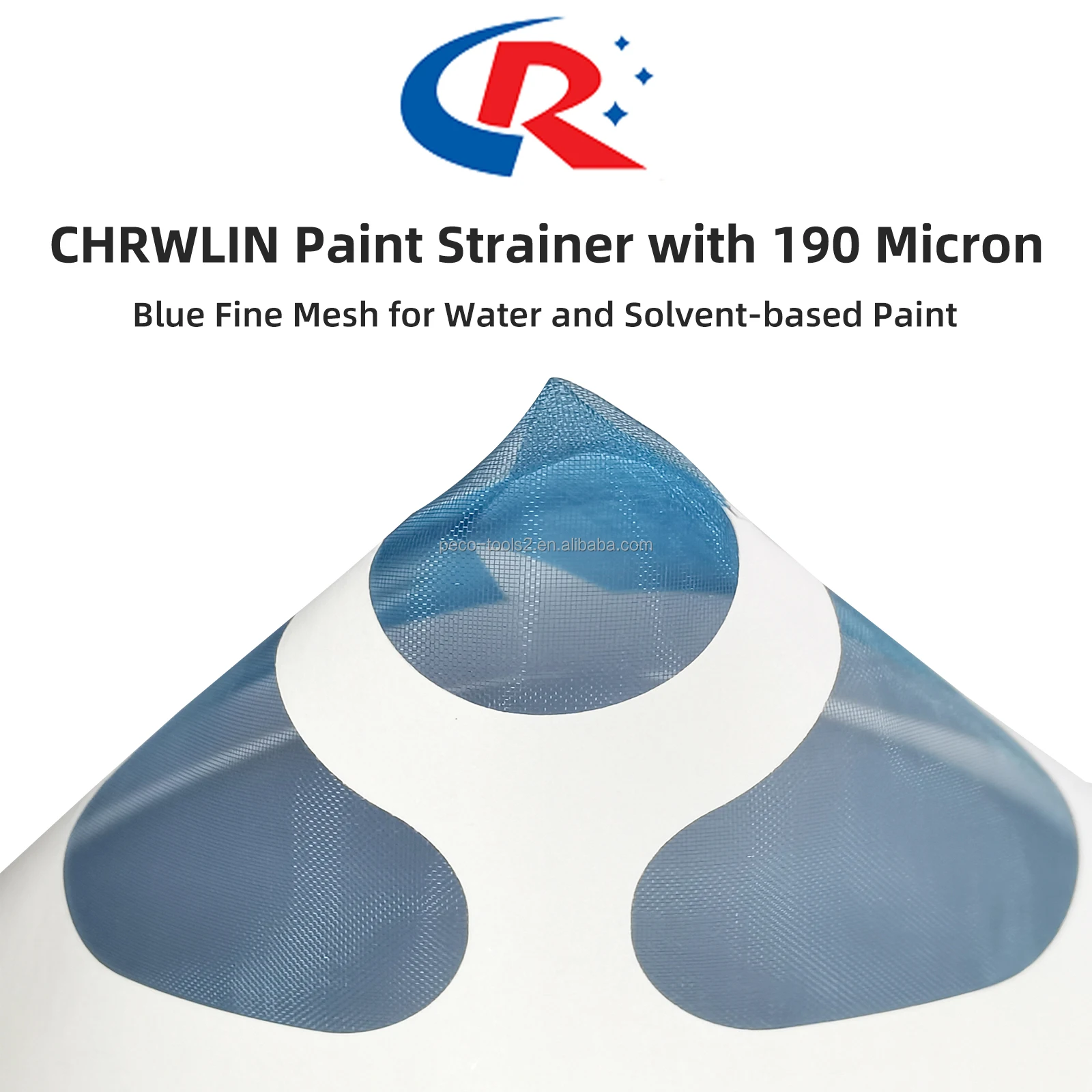 190 Micron Paper Paint Strainer Ultra-Flow Blue Fine Mesh for Filter Paint or Resin