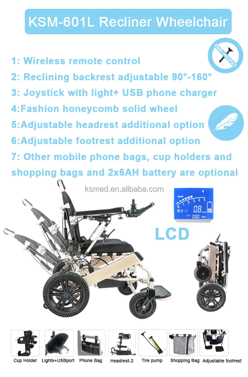 601l Foldable Newest Lcd Joystick Controller Reclining Remote Electric