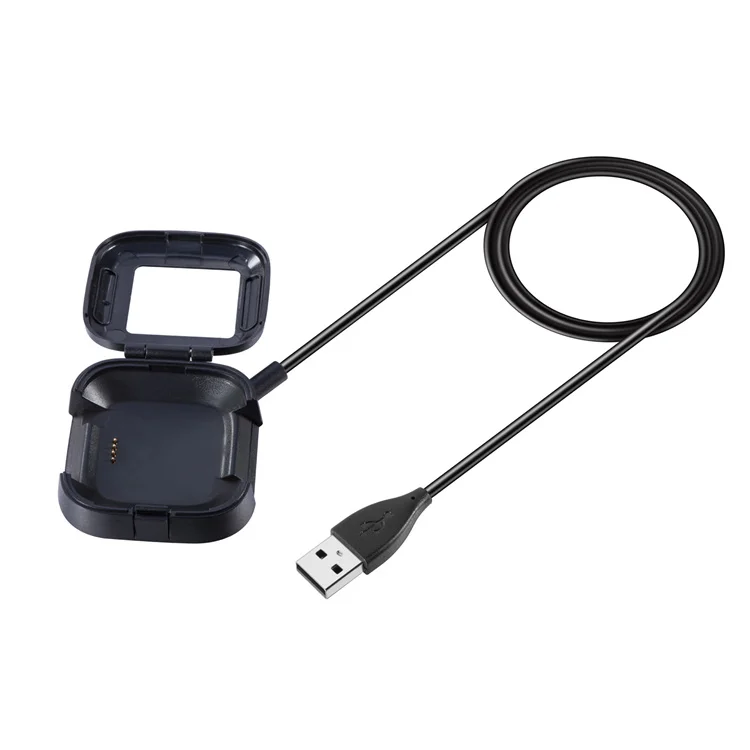 Charging Dock Stand with USB Fast Charging Cable Cord for Fitbit Versa 2 Smart Watch Charger