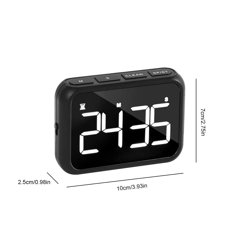 Rechargeable Large LED Display Electronic Timer Reminder Alarm Clock Kitchen Baking Countdown Timer