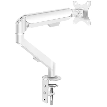 Swelix M5W Long Arm  Gas Spring Monitor White Mounting Bracket Computer Arm Holder Stand for 17-30 inch Computer Large Screen