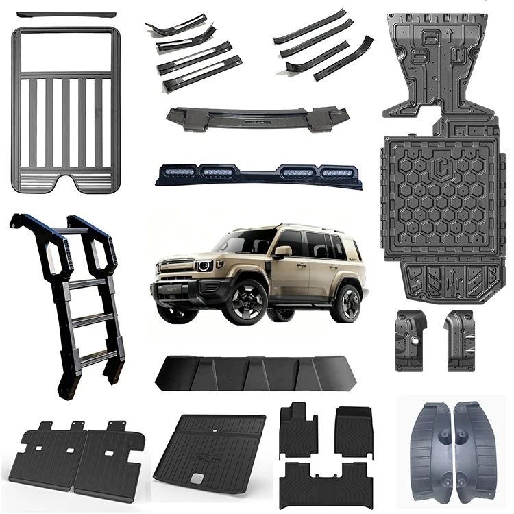 Maremlyn Car Accessories for Chery Icar V27 Side Bag Truck Bed Rack Basket Single Side Step Ladder Skid Plate Side Interior Exterior Kit