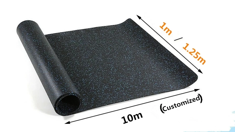 High Quality Anti slip Eco Friendly Crossfit Resilient EPDM Gym Rubber Flooring Roll  for Fitness