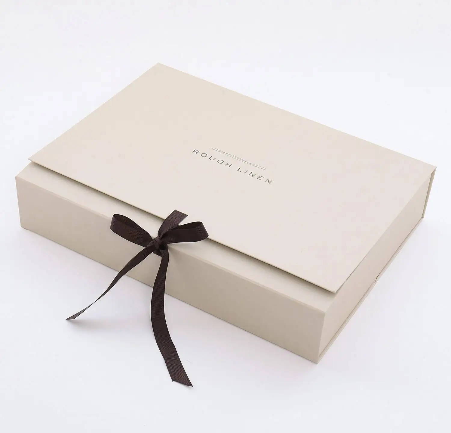 Custom White Card Fold Box with Ribbon for Clothes Logo Customized Printing Spot UV Hot Stamping Eco Friendly supplier