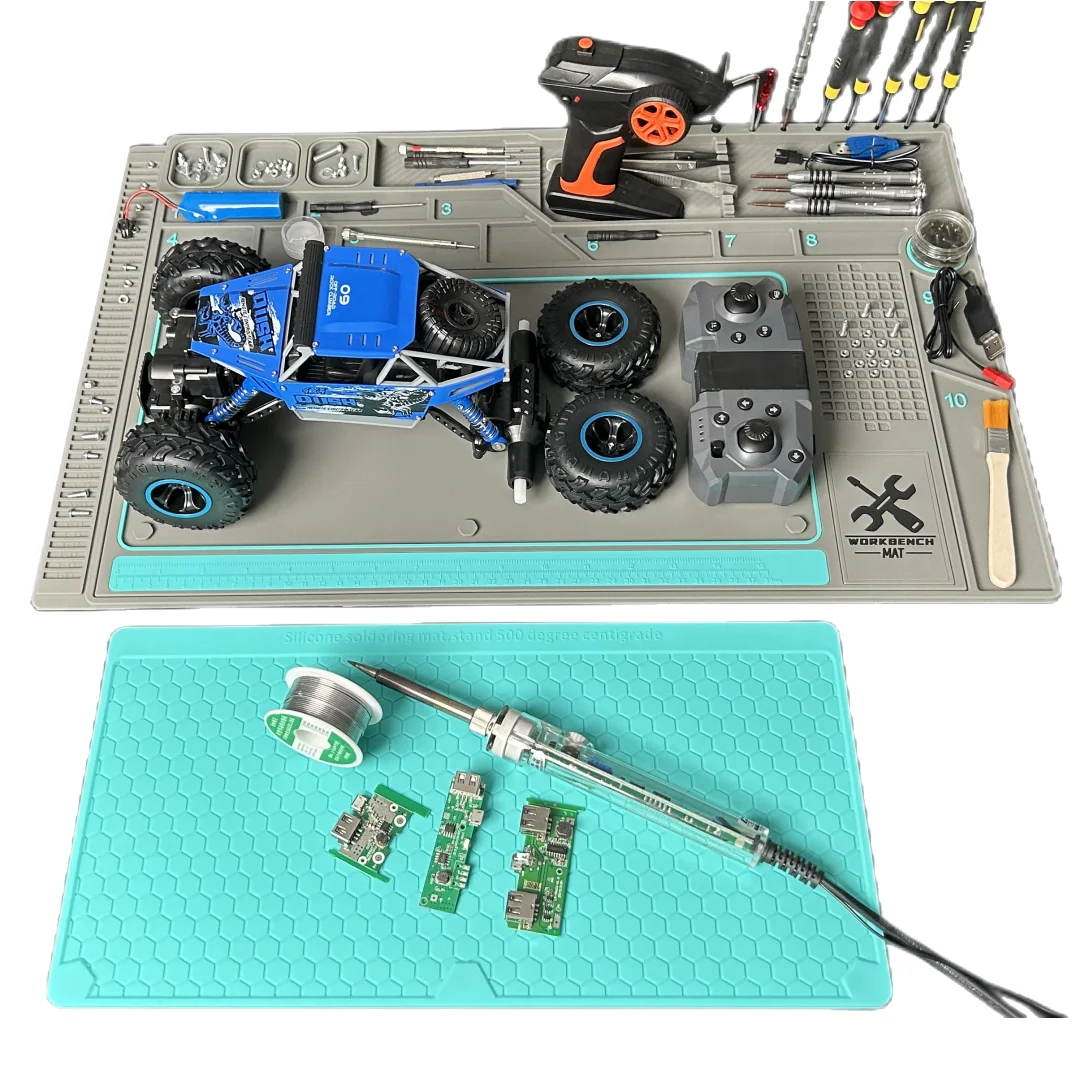 Oem Design Rubber Pvc Silicone Heat Resistant Laptop Desk Work Mat Mobile Repair Phone Mat