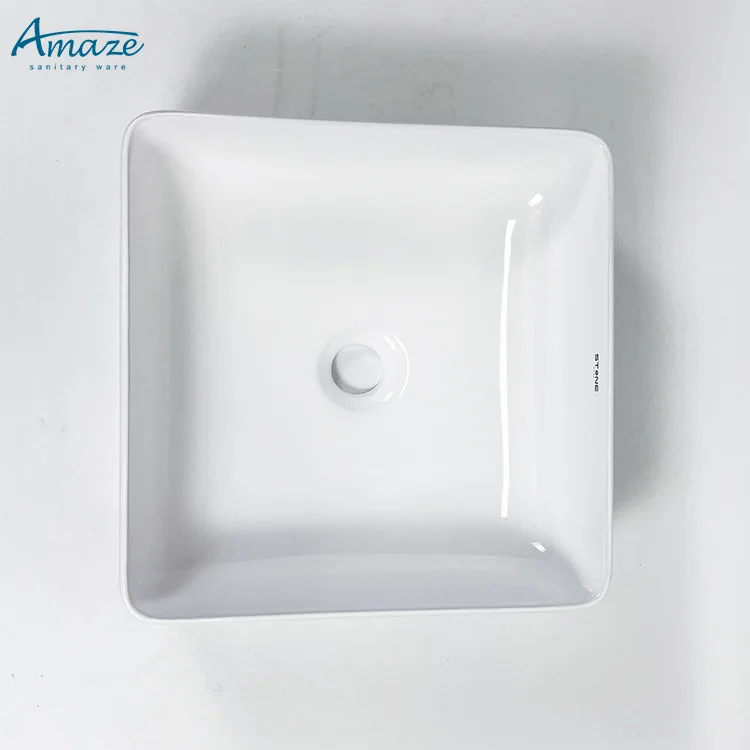 Modern ceramic sanitary ware bathroom vanity sink white countertop hand wash basin manufacture