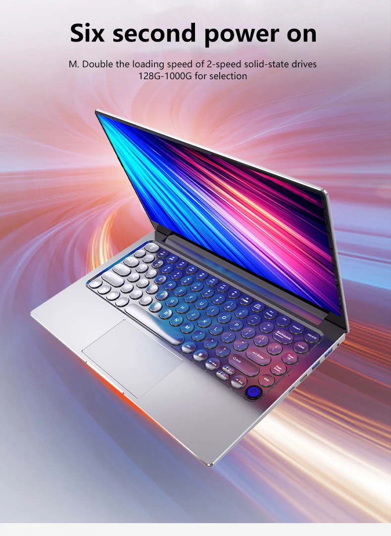 14 Inch 4k Foldable Computer Laptop Metal Shell Backlit Keyboard Office