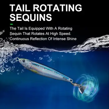 CHEERY 40g 60g 80g Saltwater Fishing Metal Jigging Bait Fast Sinking Jigbait Artificial Hard Metal Jig Lure with Hook – Metal Jig – view 4