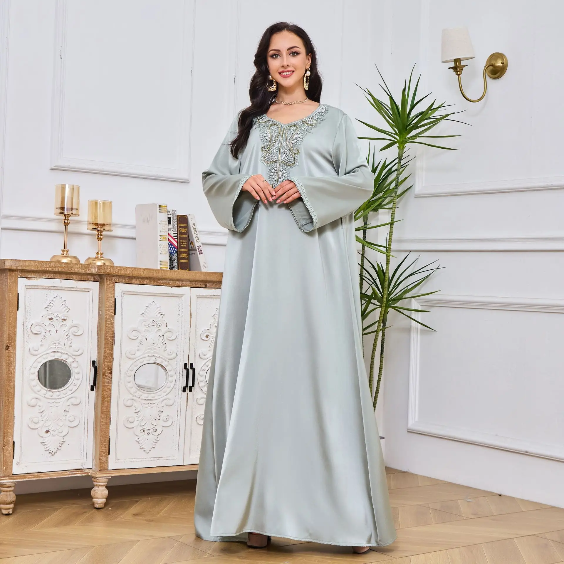 Top Selling Nida Designs' Latest Arab Elegant Luxurious Hooded Abaya Girls' Popular Dress Traditional Muslim Clothing
