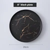 8 inch plate black