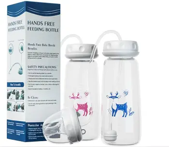 hot Selling Baby Products Hands-Free Baby Bottle 240ml Standard Neck baby feeding bottle BPA free