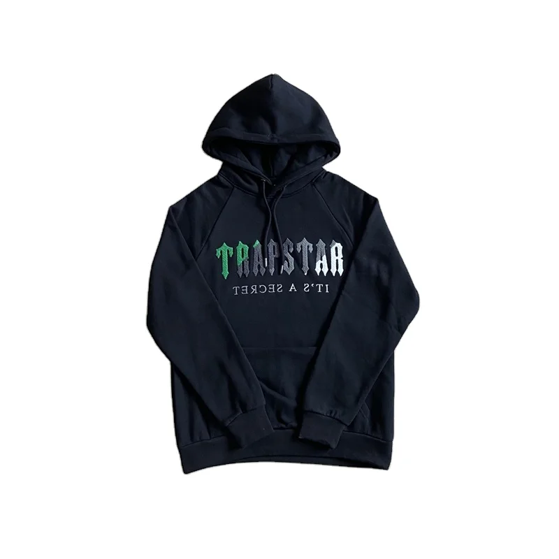 Men Trapstar Tracksuit Combination Chenille Decoded Hoodie Jogging