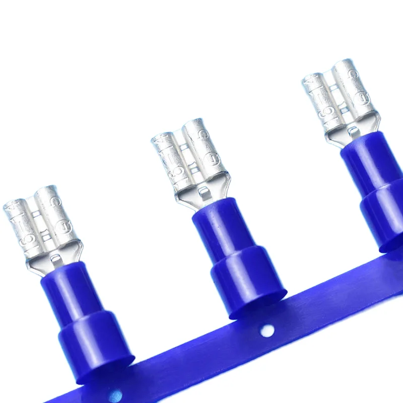 Blue Male & Female Spade 6.3mm Connectors Insulated Wire Crimp Terminal 100PCS - View #13