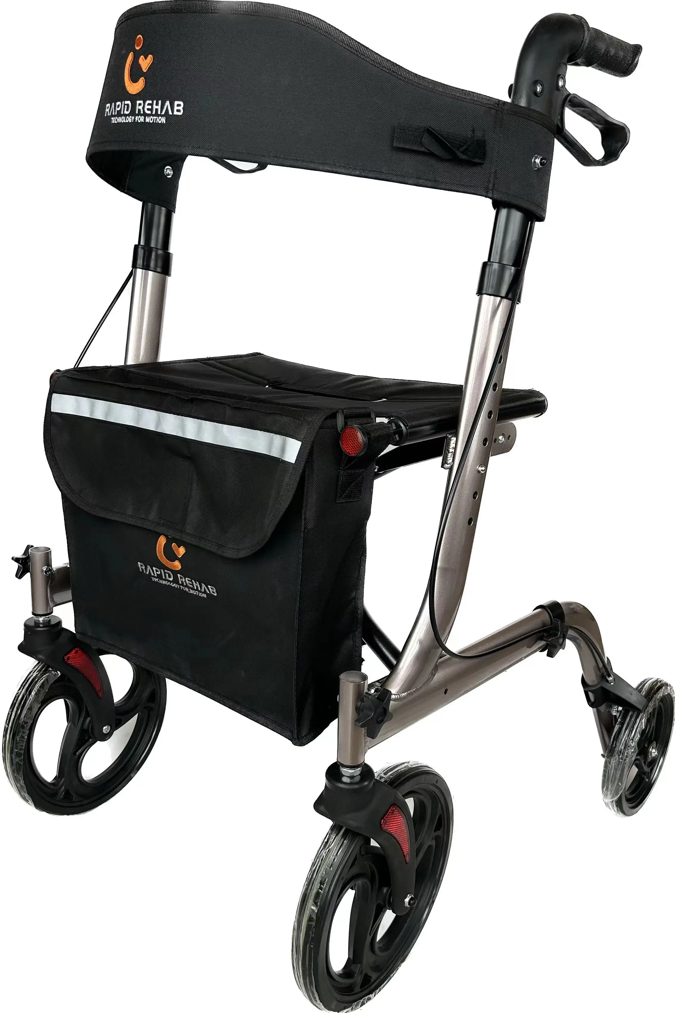 Foldable 4 Wheels Rollator For Elderly And Disabled People Mobility