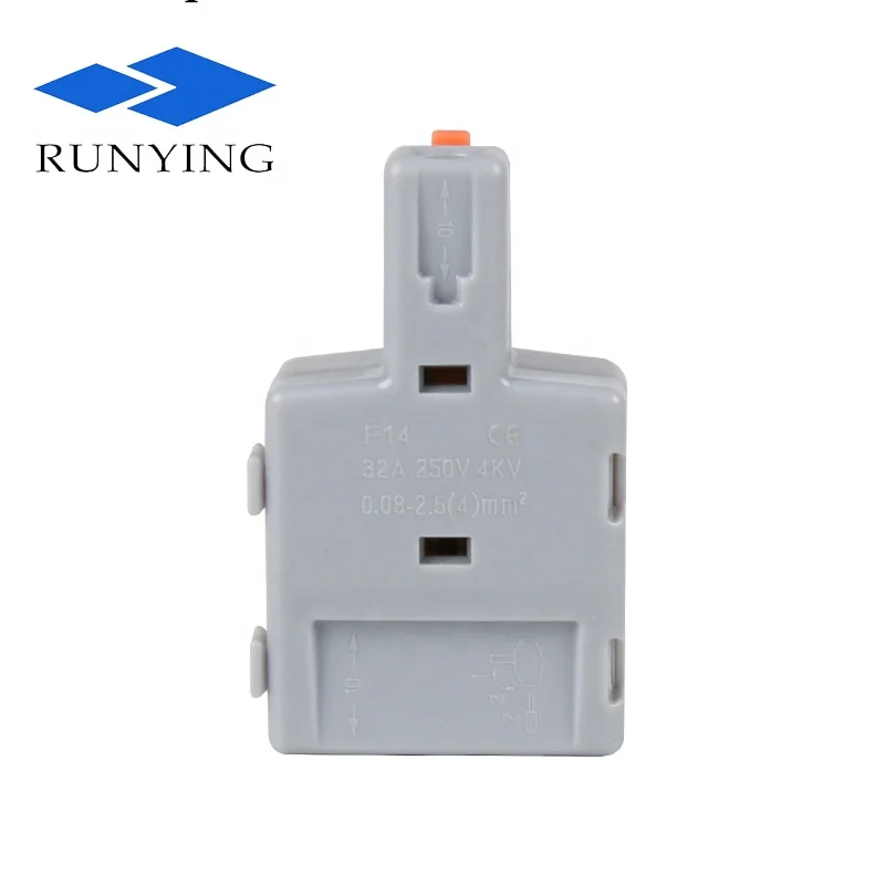 Quick Electric Connector Splitter Universal Compact Lever Connector 1 in 4 Out Wiring Terminal Block