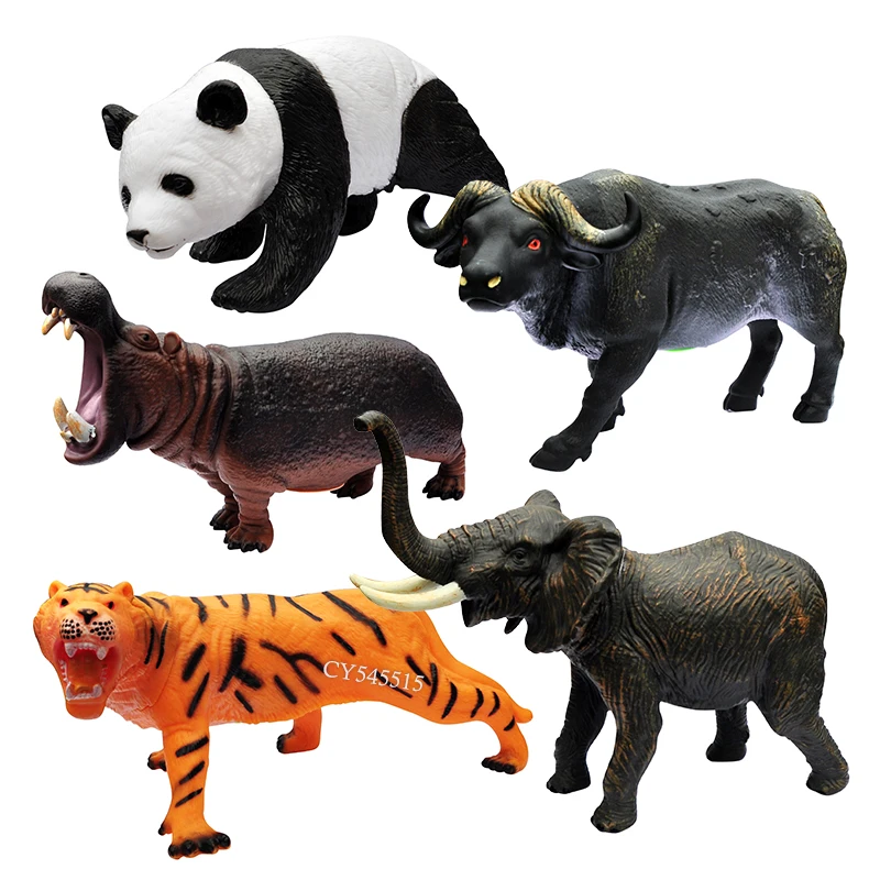 Lot de 6 Figurines d'Animaux Sauvages grand pour Enfants, Jouets
