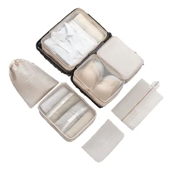 2023 New Designer  Wholesale Travel Organizer Luggage Packing Organizers 7pcs Set Packing Cubes for Travel Accessories