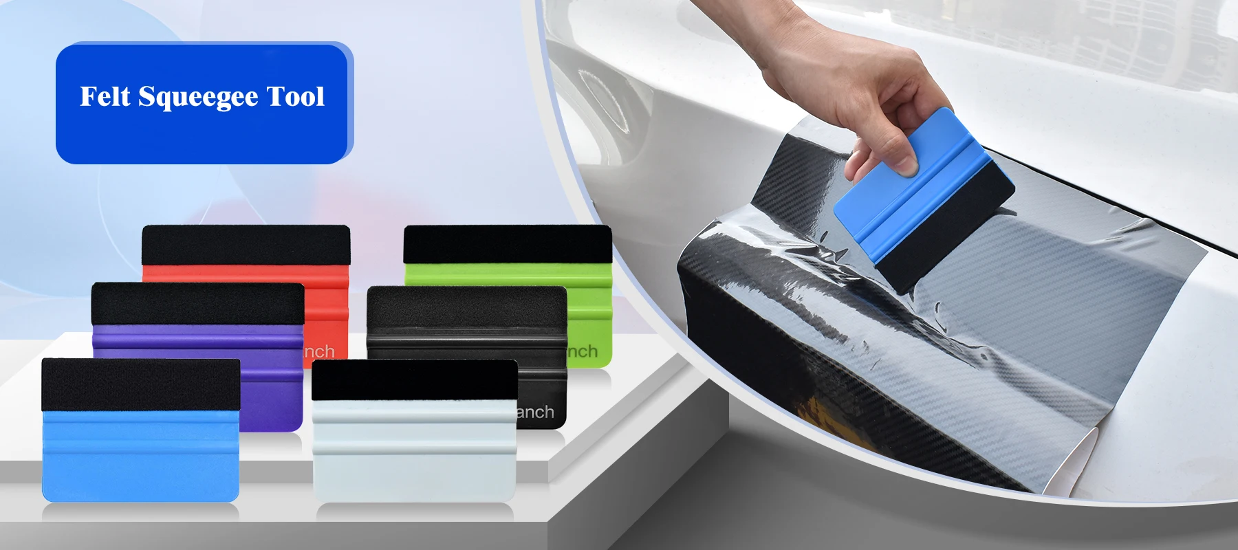 Custom Blue Black Red Squeegee For Car Vinyl Film Wrapping Decal