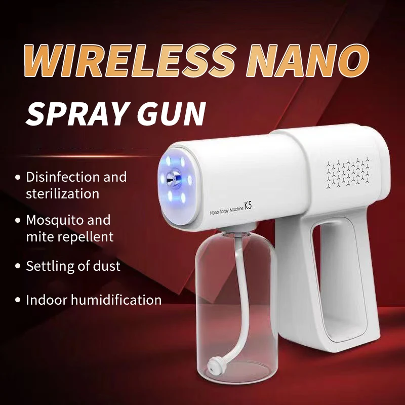 Handheld Wireless Rechargeable Atomizer Large Capacity Electric Adjustable Nozzle Air Freshener Sprayer Fogger Machine for Home
