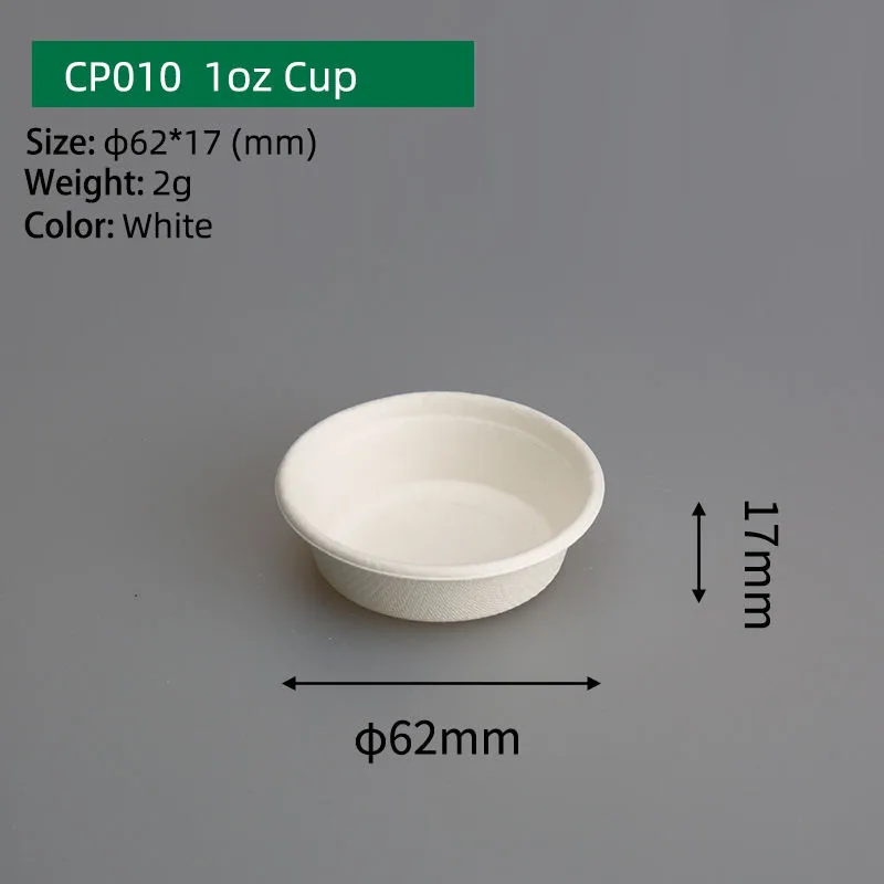 Bagasse Biodegradable Disposable Sugarcane Fiber Souffle Cups ...