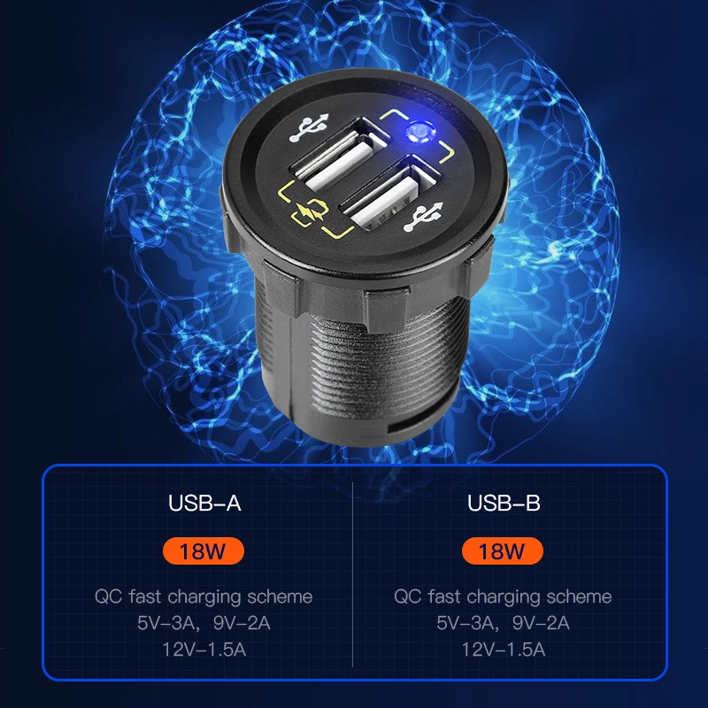 12V 24V 5 Gang тумблер вольтметр 2 USB QC3.0 автомобильное зарядное устройство для автомобильного RV Camper морской лодки ЖК-переключатель