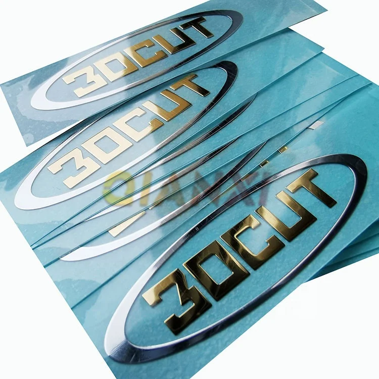 High Performance Customized Bike Stickers Thin Nickel Logos Sheet Adhesive Electroform 3d Metal Sticker