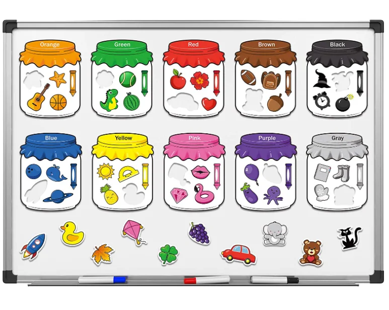 Magnetic Sorting Set Educational Magnet Color Baby Toddlers Kids Magnets
