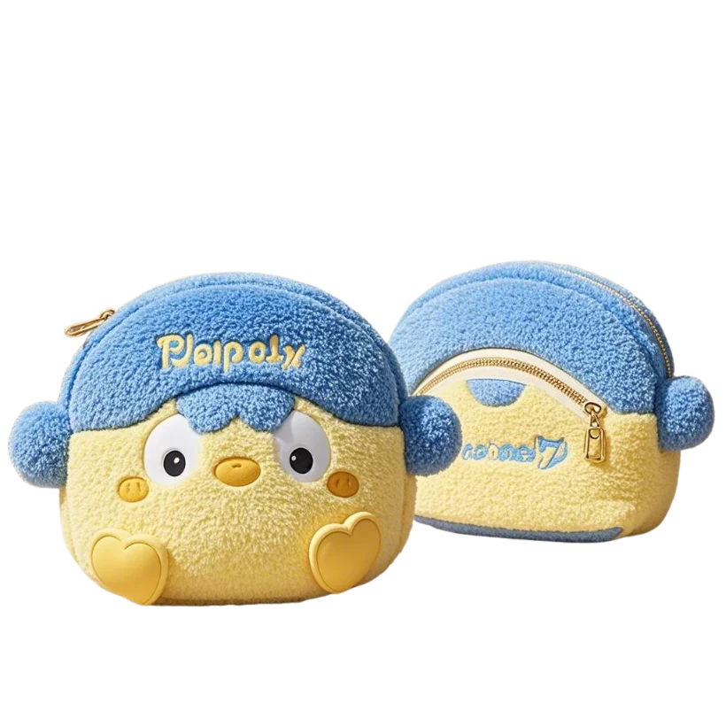 Plushie Manufacture Cute Anime Custom Plush Bag Charm with Zipper Plush Coin Purse