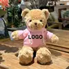 pink sweatshirt with brown bear-rose velvet