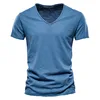 Jeans con scollo a V Blu