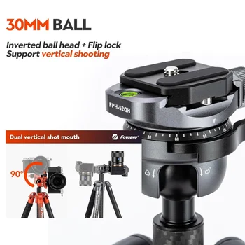 Professional Carbon Fiber Quick Release Tripod Camera Tripod 360 Degree Lightweight 2-in-1 Tripod Portable Dslr Camera Stand detail image