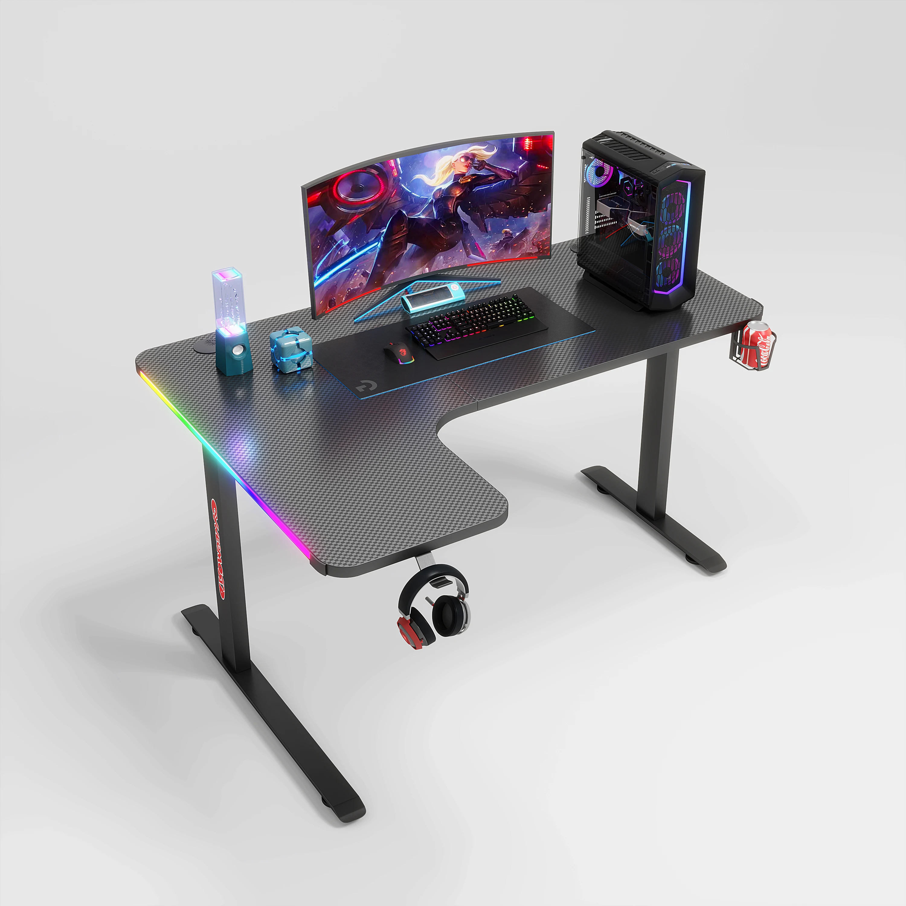 YZ Free Sample  Excellent Quality Height Adjustable Ergonomic Electric Pc Gaming Tables Gaming Desk