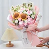 Bouquet di rose rosa secche assortite e abbinabili