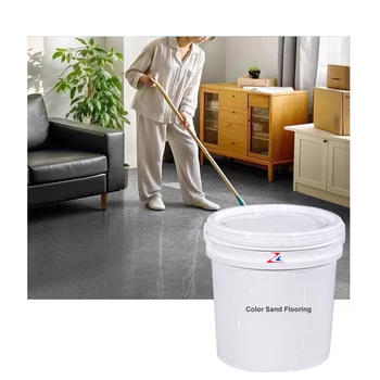 Marble Effect Self-Leveling Interior Floor Paint Epoxy Color Sand Liquid with PU Brush Applicable