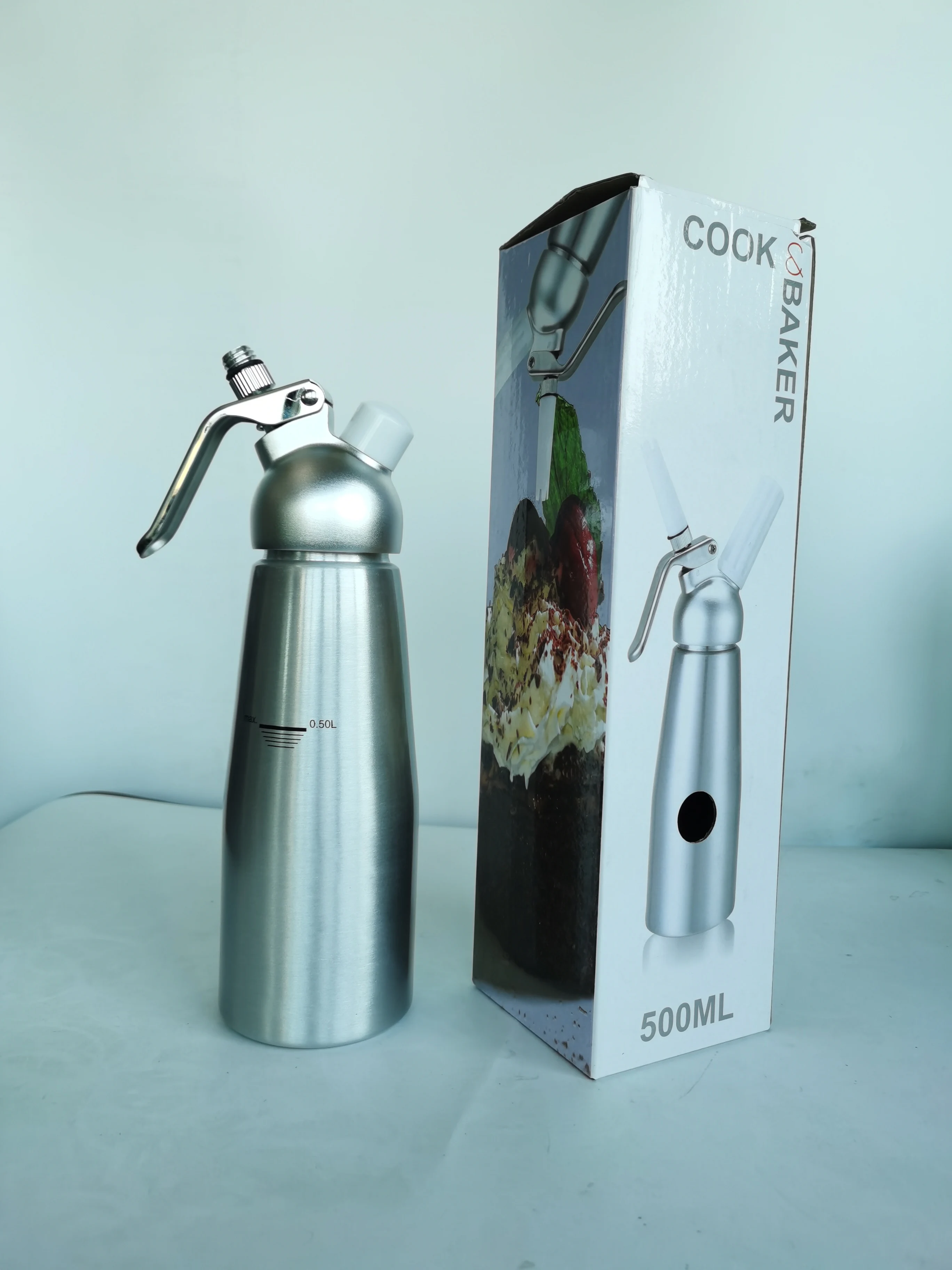 Professional 500ml Whipped Cream Maker Aluminum Siphon Bottle