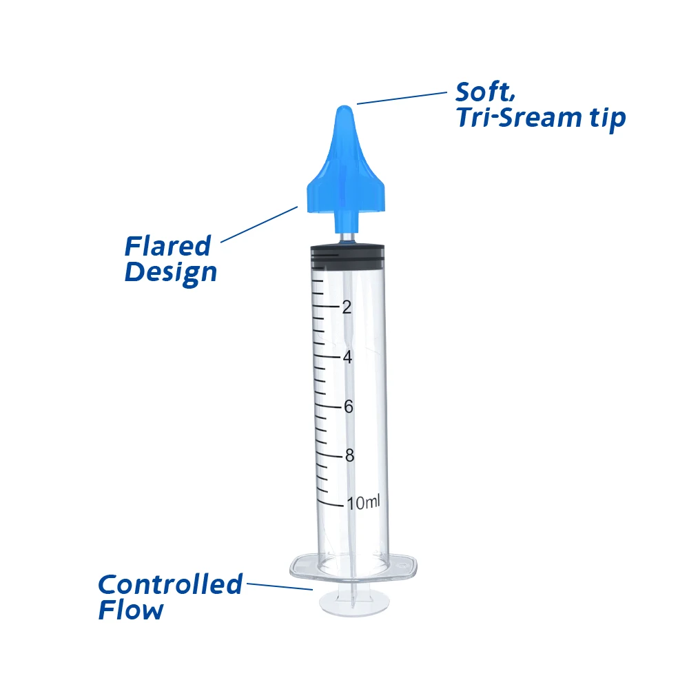 Syringe Type 10ml Flared Design Reflux Ear Cleaning Washer Infant Baby Security Ear Irrigation