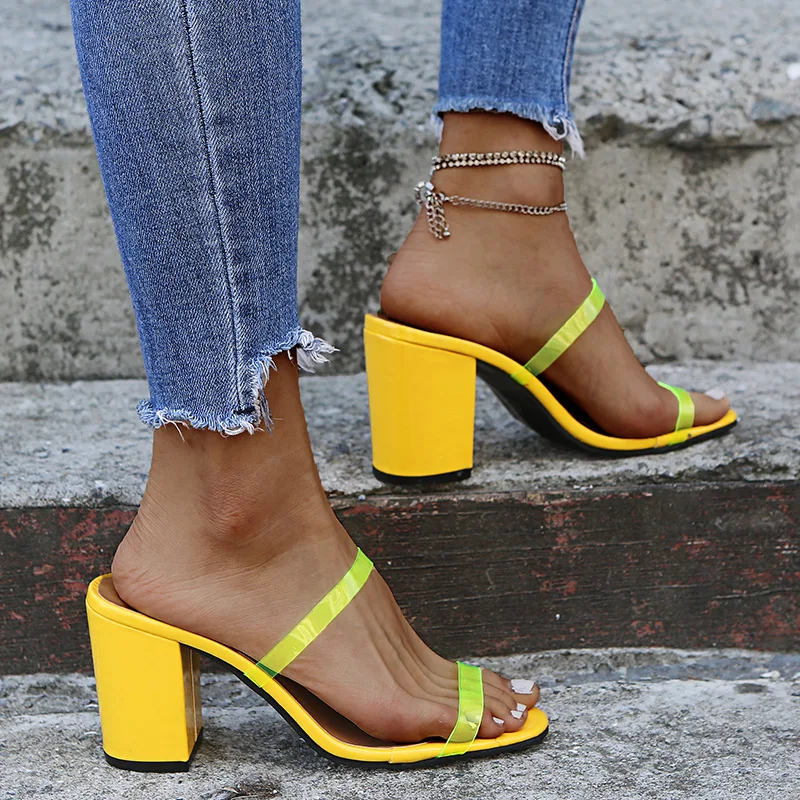 jelly block heels