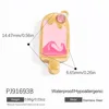 Paleta de fresa rosa
