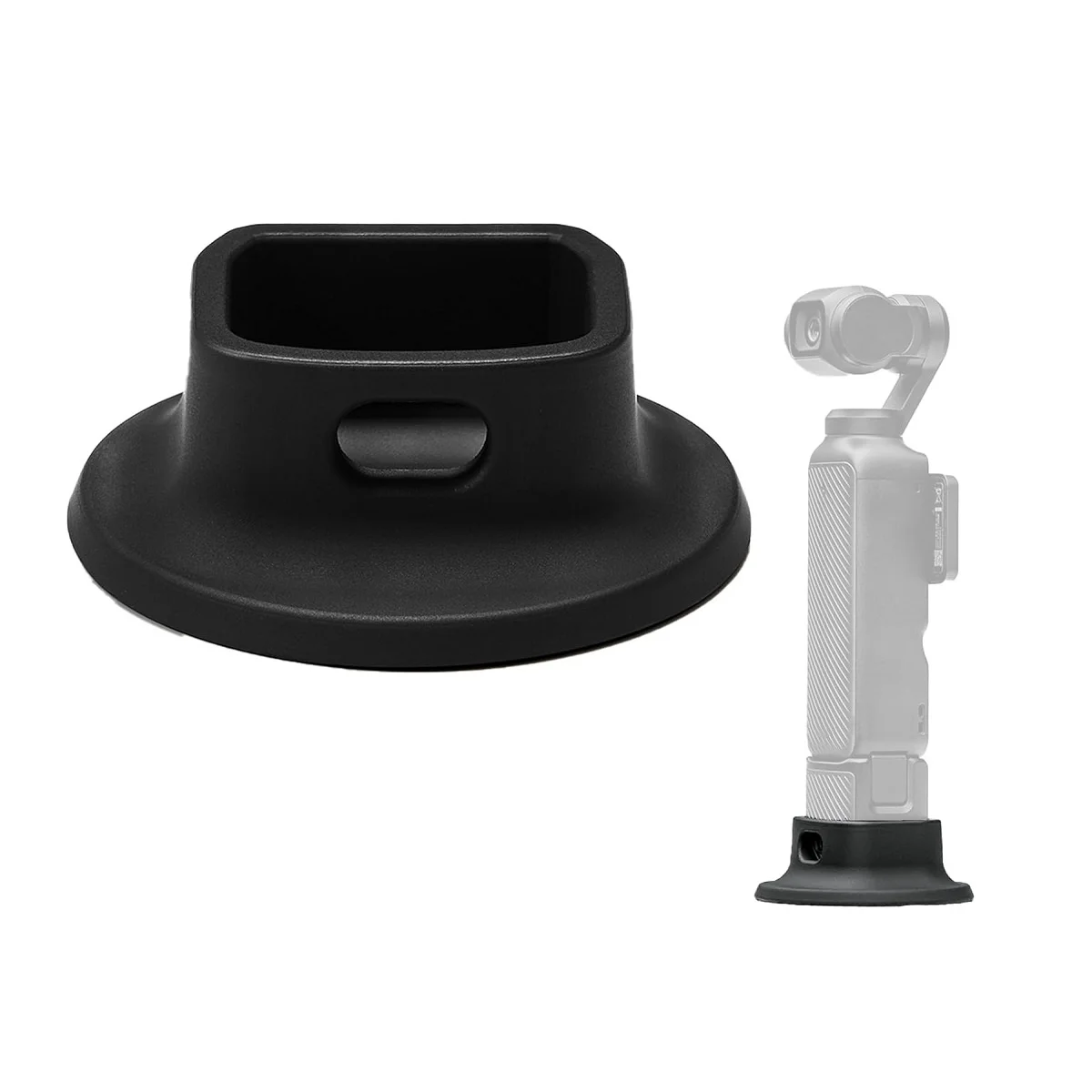 Soporte de escritorio de silicona antideslizante para DJI Osmo Pocket 3 Base compacta y ligera con orificio para carga