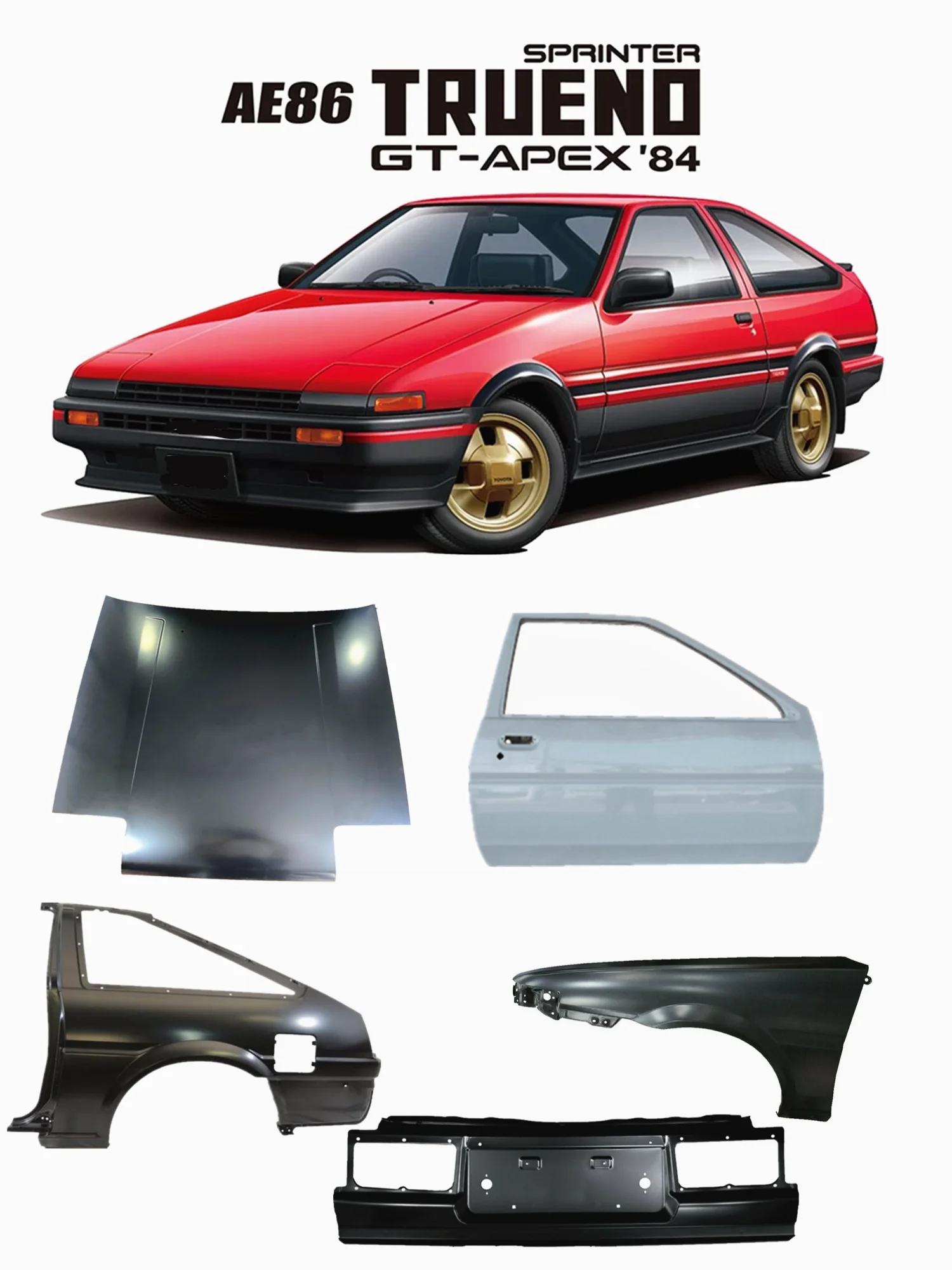Toyota Corolla AE86 Fender Guard Wing - OEM#53802-1A630