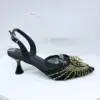 Black gold shoes