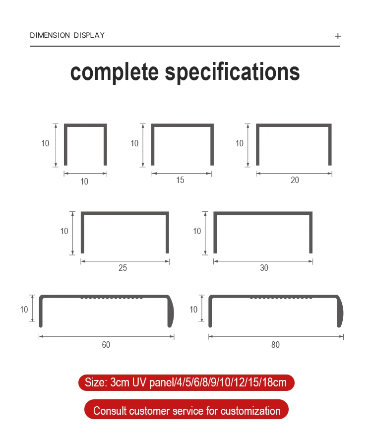 Aluminum/Stainless steel Tile Accessories Corners Tile Trim Metal Floor Aluminum Alloy Edge Trim profile U Shape Tile Trim details