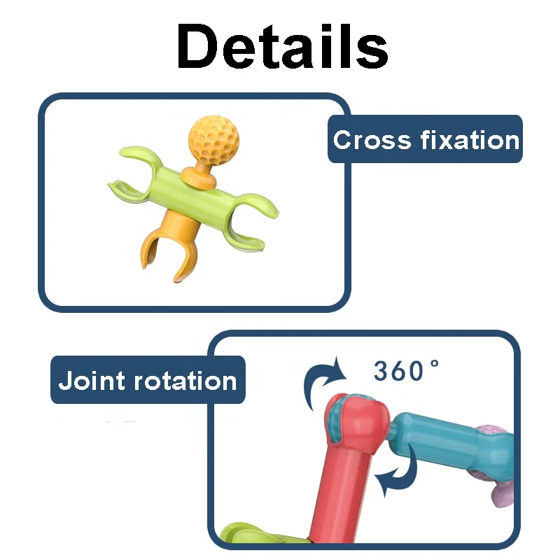 160cs STEM Engineering Building Kit DIY Assembly Skeleton Joint Rod Building Blocks Creative Skeleton Sticks Bricks Building Toy